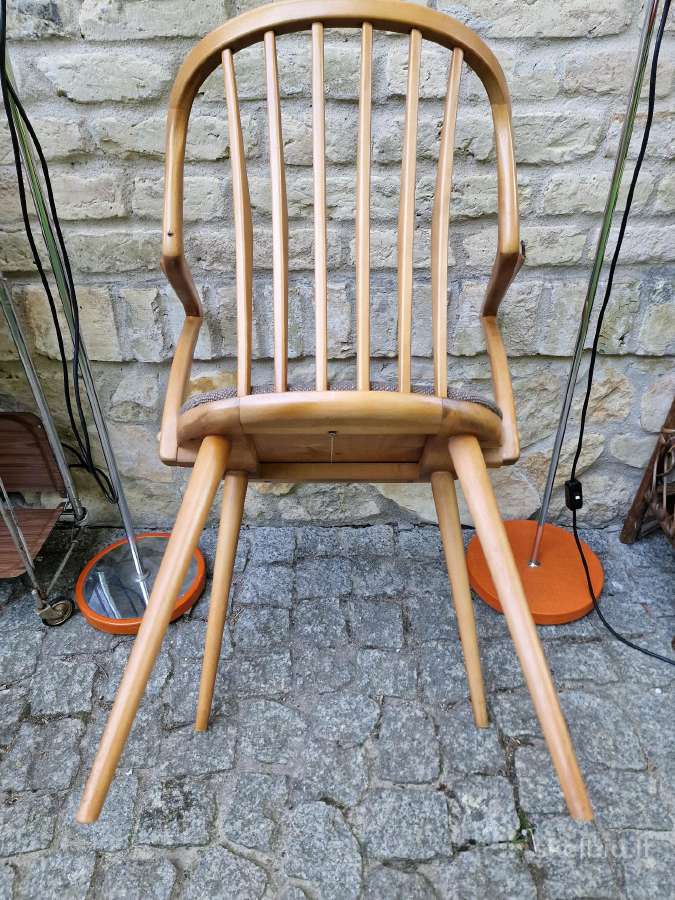 Vintažinė mid century bukmedžio masyvo kėdė - nuotraukos Nr. 27