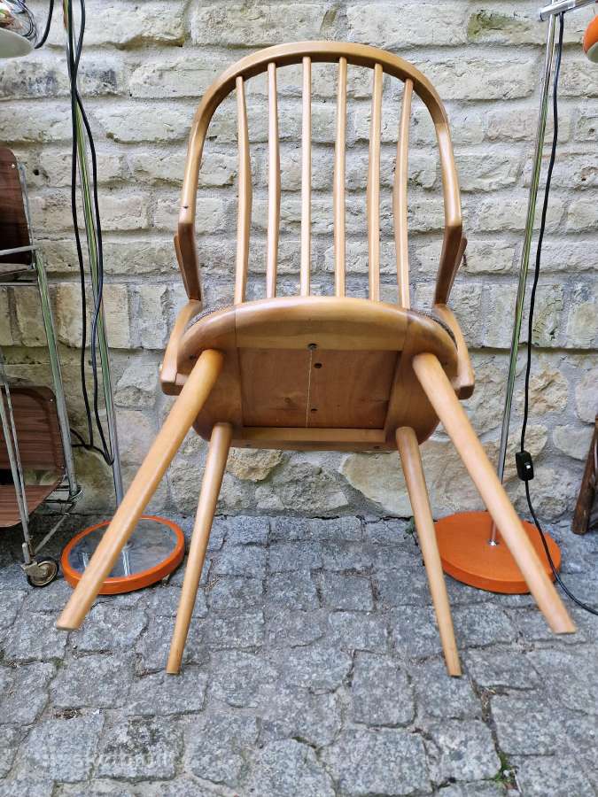Vintažinė mid century bukmedžio masyvo kėdė - nuotraukos Nr. 30
