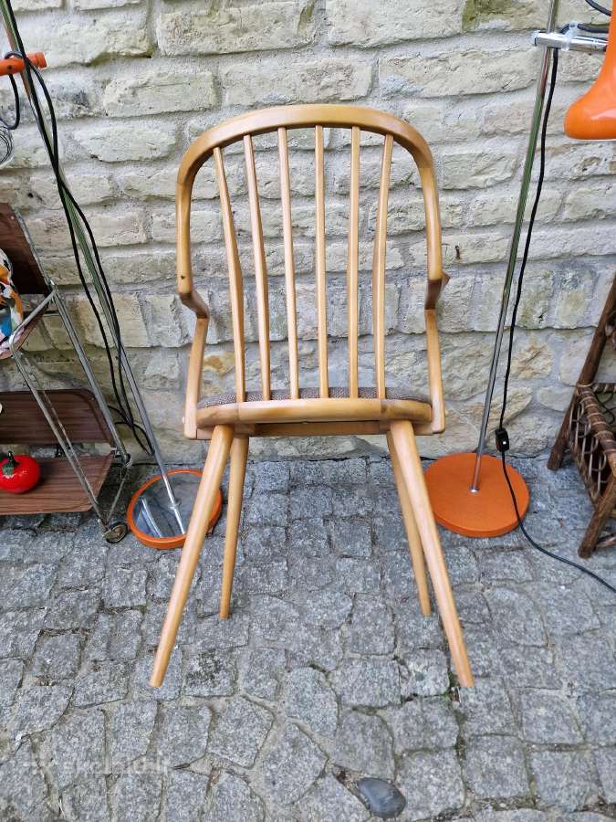 Vintažinė mid century bukmedžio masyvo kėdė - nuotraukos Nr. 32