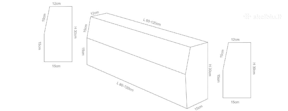 Granito bordiūras 100*15*30 cm - 28 Eur - nuotraukos Nr. 2