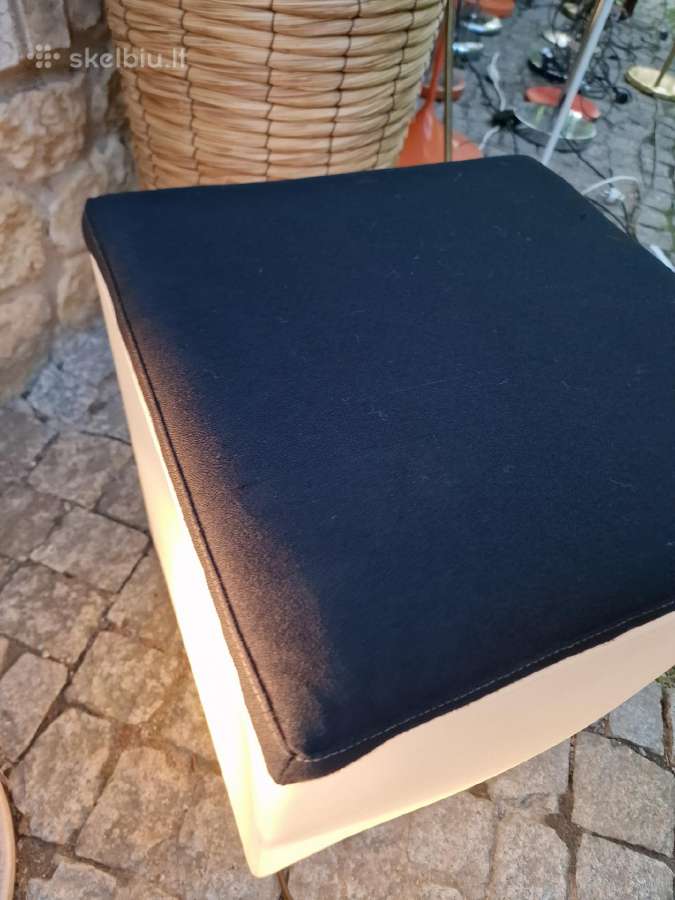 Vintažinis šviečiantis pufas su daiktadėže Lux-us - nuotraukos Nr. 7