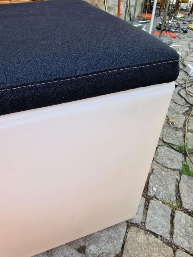 Vintažinis šviečiantis pufas su daiktadėže Lux-us - nuotraukos Nr. 8