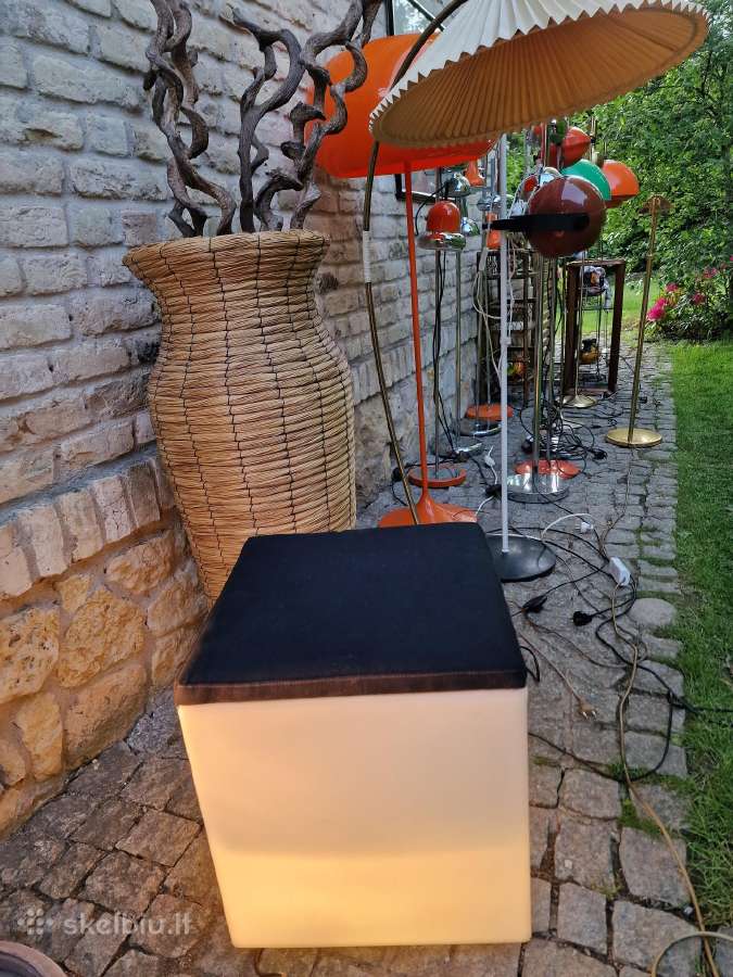 Vintažinis šviečiantis pufas su daiktadėže Lux-us - nuotraukos Nr. 28