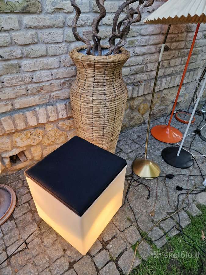 Vintažinis šviečiantis pufas su daiktadėže Lux-us - nuotraukos Nr. 31