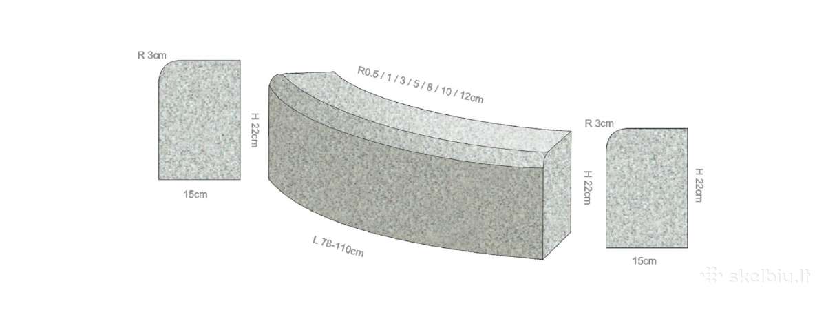 Granito bordiūras 100*15*22 cm - 22 Eur - nuotraukos Nr. 10