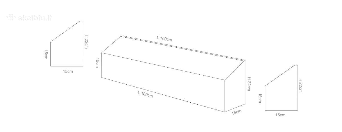 Granito bordiūras 100*15*22 cm - 22 Eur - nuotraukos Nr. 2
