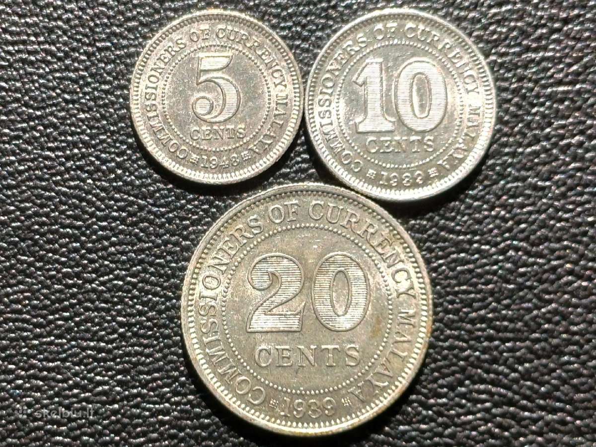 (206) 5,10,20 centų Malaja. 10 ir 20 sidabras.