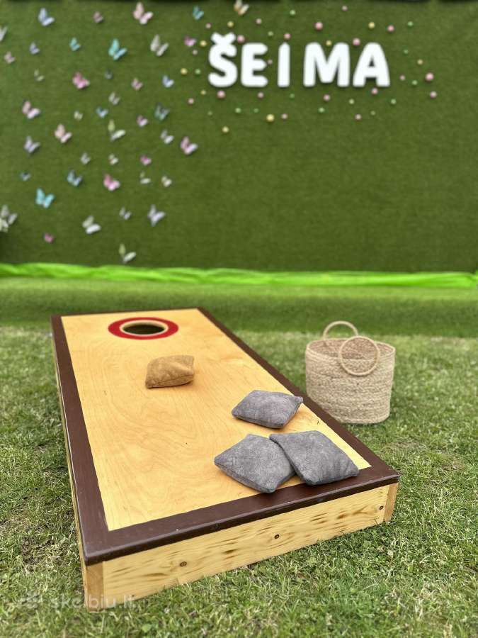 Lauko žaidimų Cornhole,golfo kopėtėlių,jenga nuoma - nuotraukos Nr. 11