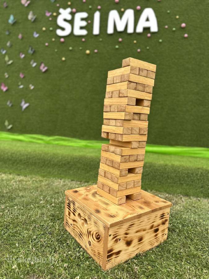 Lauko žaidimų Cornhole,golfo kopėtėlių,jenga nuoma - nuotraukos Nr. 10