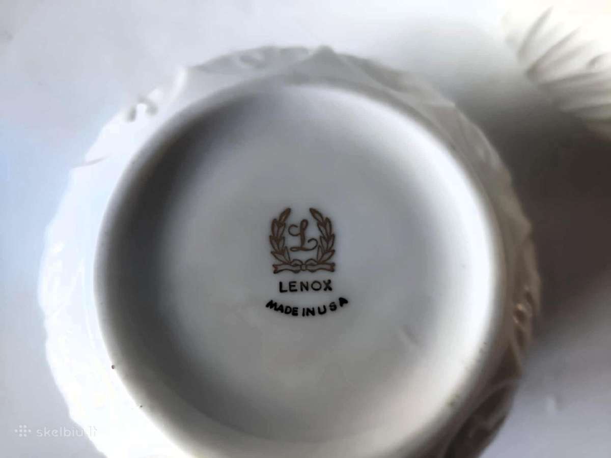 Lenox cukrinė ir pieninė (porcelianas, JAV) - nuotraukos Nr. 7