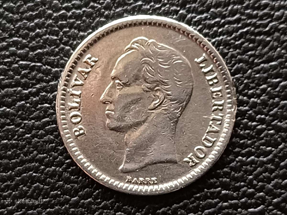 (207) 25 centimai 1954m. Venesuela sidabras 835 - nuotraukos Nr. 2