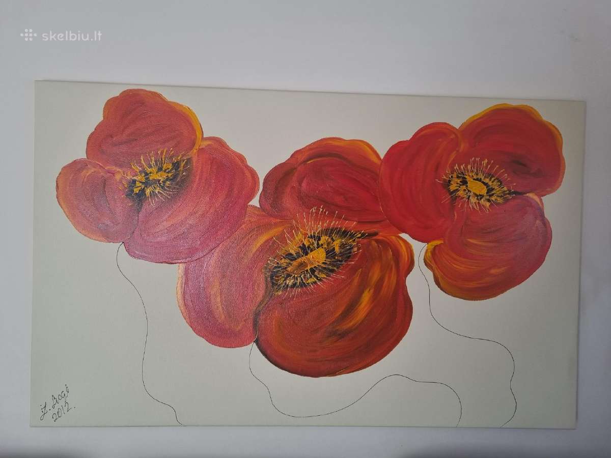 Žilvino Liogės "Aguonos" paveikslas 130x80 cm