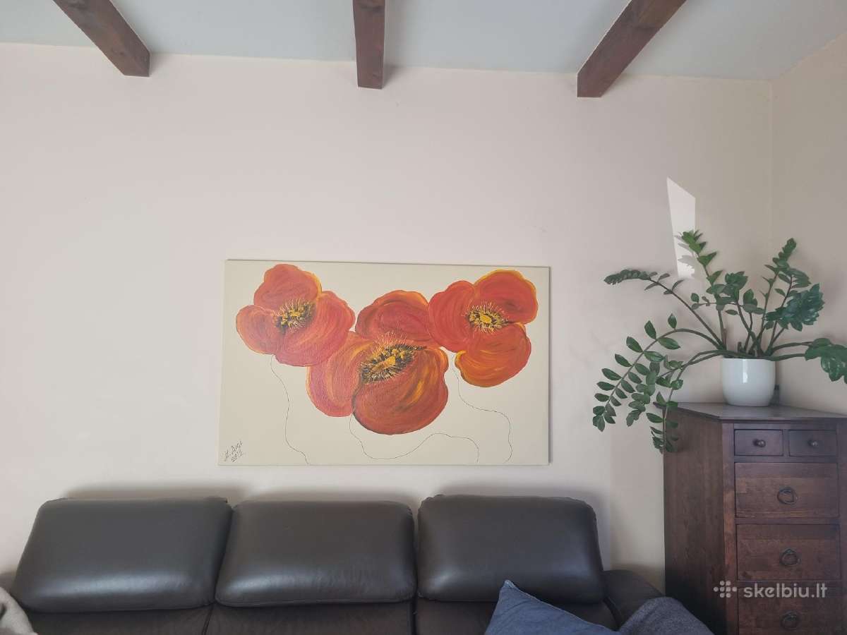Žilvino Liogės "Aguonos" paveikslas 130x80 cm - nuotraukos Nr. 2