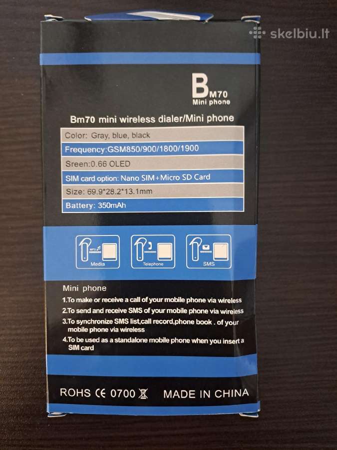 L8star Bm70 mini telefonas - nuotraukos Nr. 4
