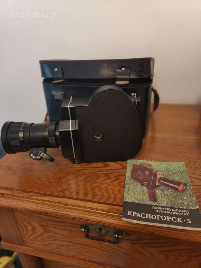 Krasnogorsk–3 16 mm vintažinė kino kamera. Nauja