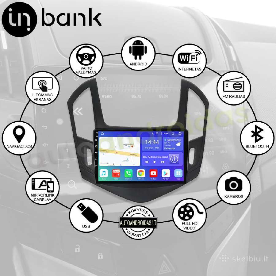 Chevrolet Cruze 2012-15 Android multimedia WiFi - nuotraukos Nr. 2