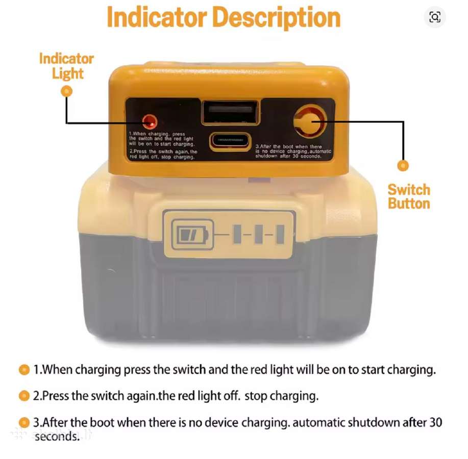 Baterijų adapteriai bosch milwaukee dewalt ryobi - nuotraukos Nr. 15