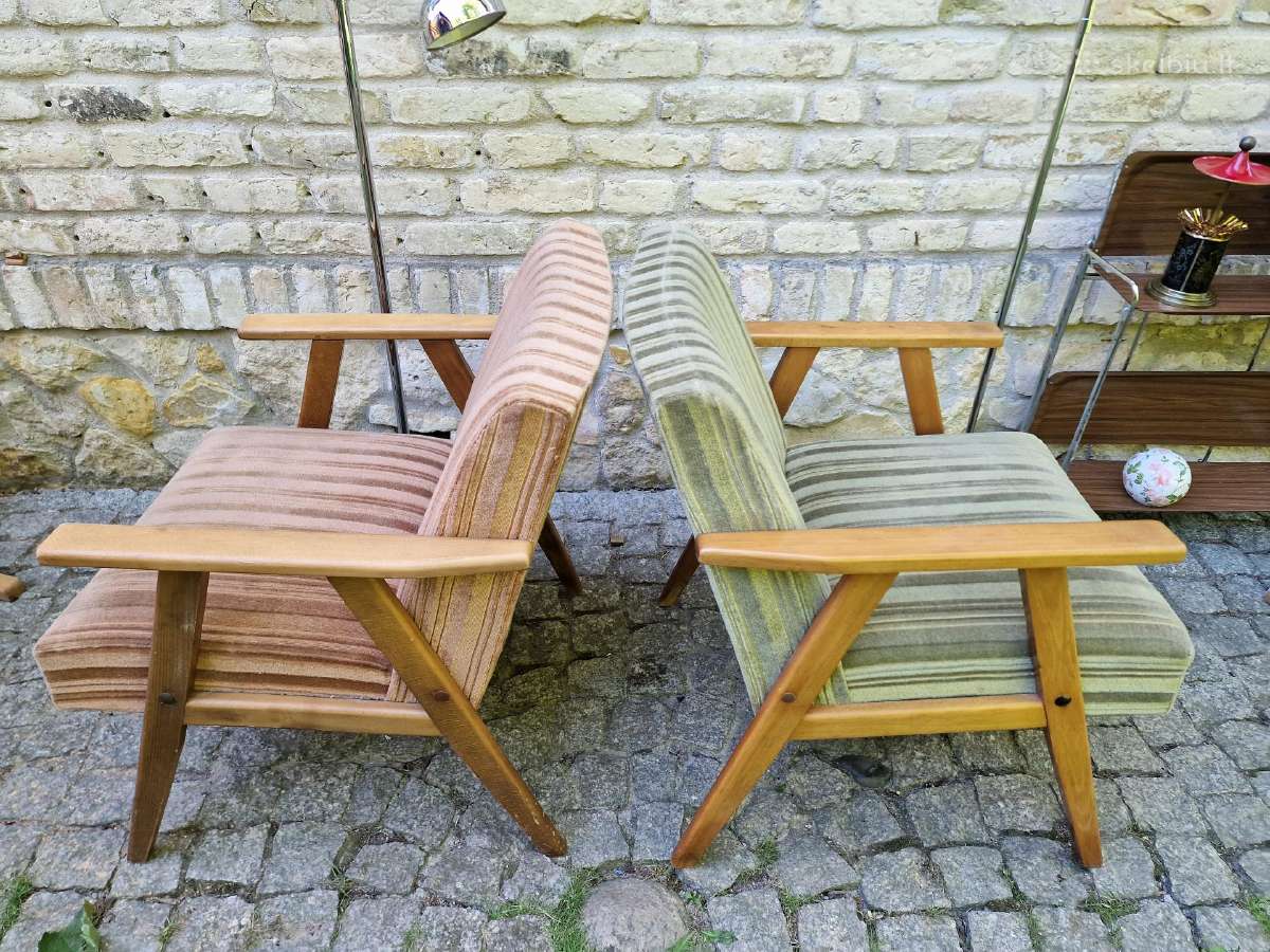 Vintažiniai mid century foteliai - nuotraukos Nr. 15
