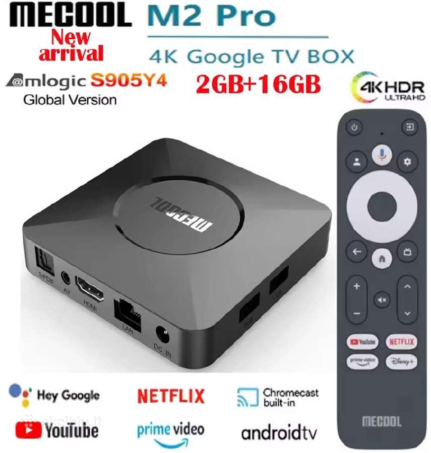 Android TV priedelis Mecool M2 Pro + Free TV