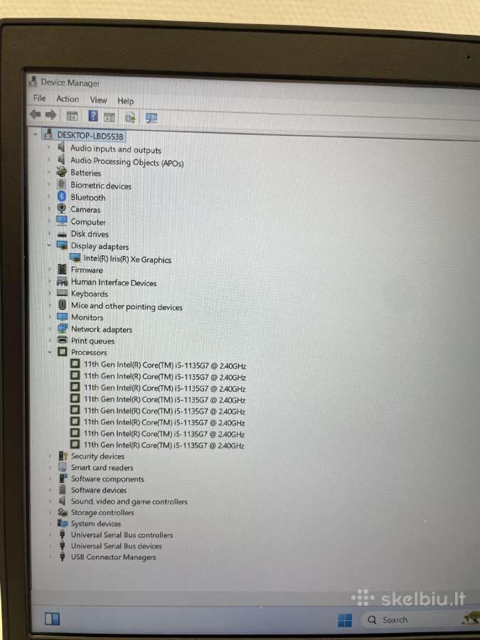 Lenovo Thinkpad L15 i5-1135g7 256 GB SSD 8 GB RAM - nuotraukos Nr. 7