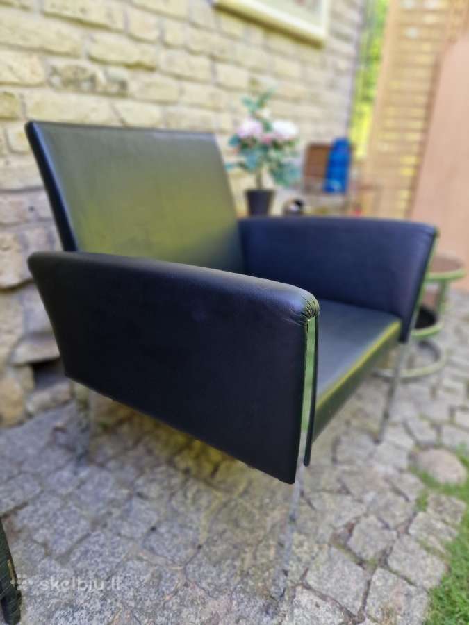 Vintažinis mid century Bauhaus st. odinis fotelis