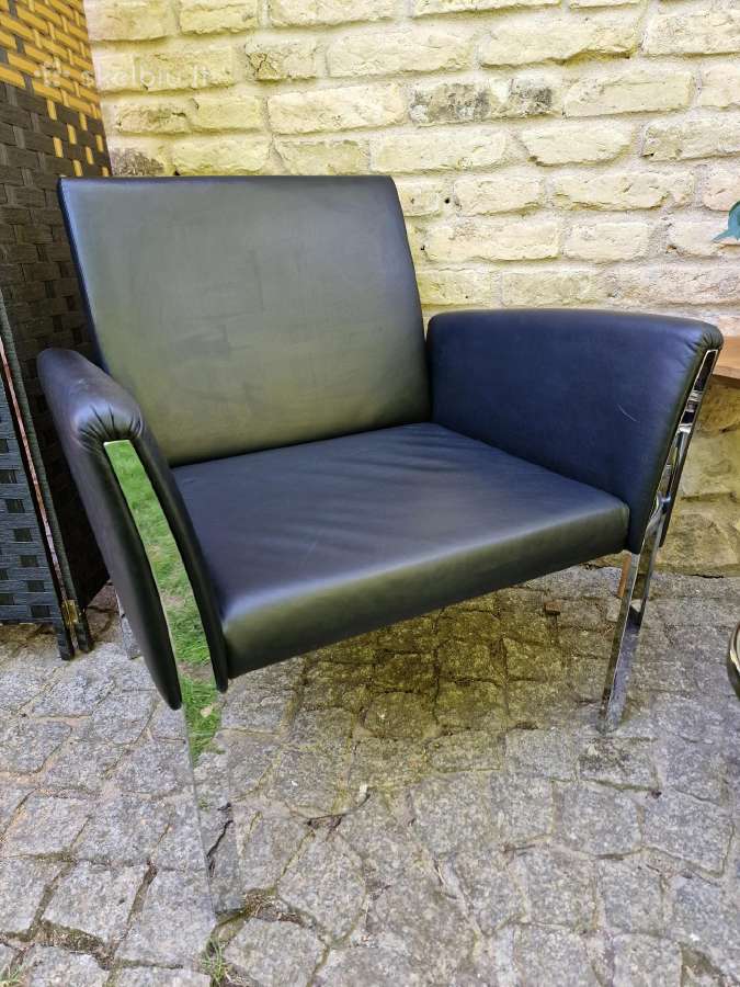 Vintažinis mid century Bauhaus st. odinis fotelis - nuotraukos Nr. 28