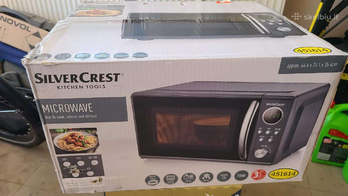 Nauja Mikrobangų Krosnelė Silvercrest 700w 17litrų