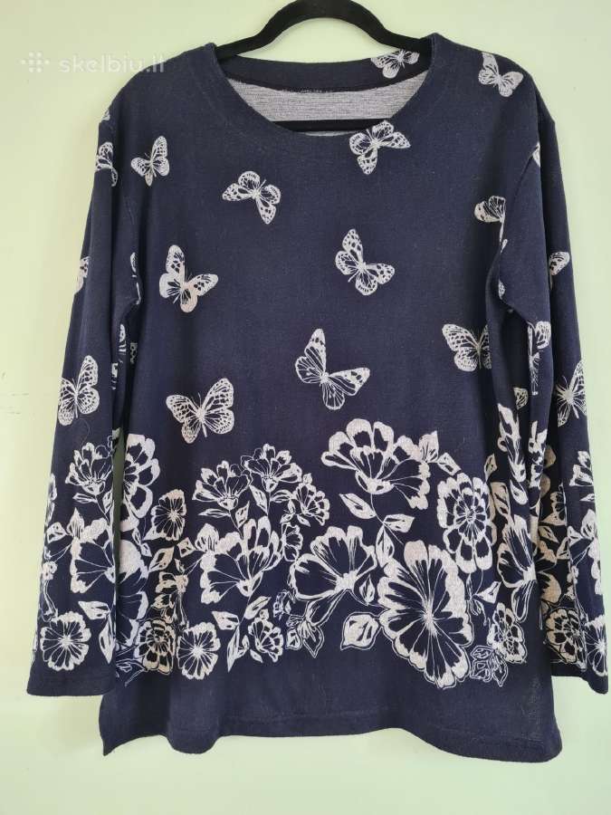 Moteriškas megztukas palaidinė su drugeliais L-XL