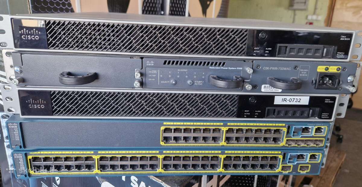 Rack Tinklo įranga Cisco