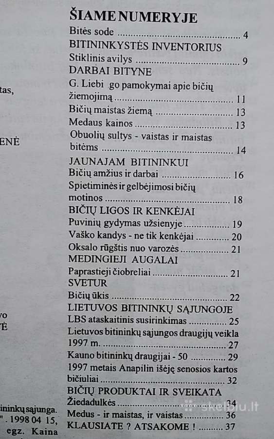 Lietuvos bitininkas Nr. 17 1998 m - nuotraukos Nr. 2