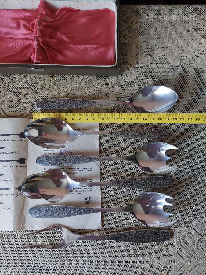 CcCCCP Stalo Irankiai - 6 Vnt. Melchioras, - nuotraukos Nr. 6