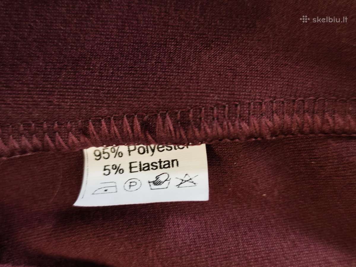 Veliūrinės kelnės 46 dydis bordo spalvos - nuotraukos Nr. 4
