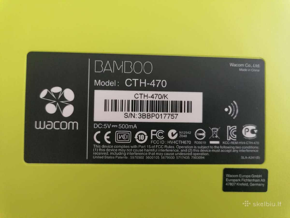 Grafine plansete Bamboo. Cth-470 - nuotraukos Nr. 5