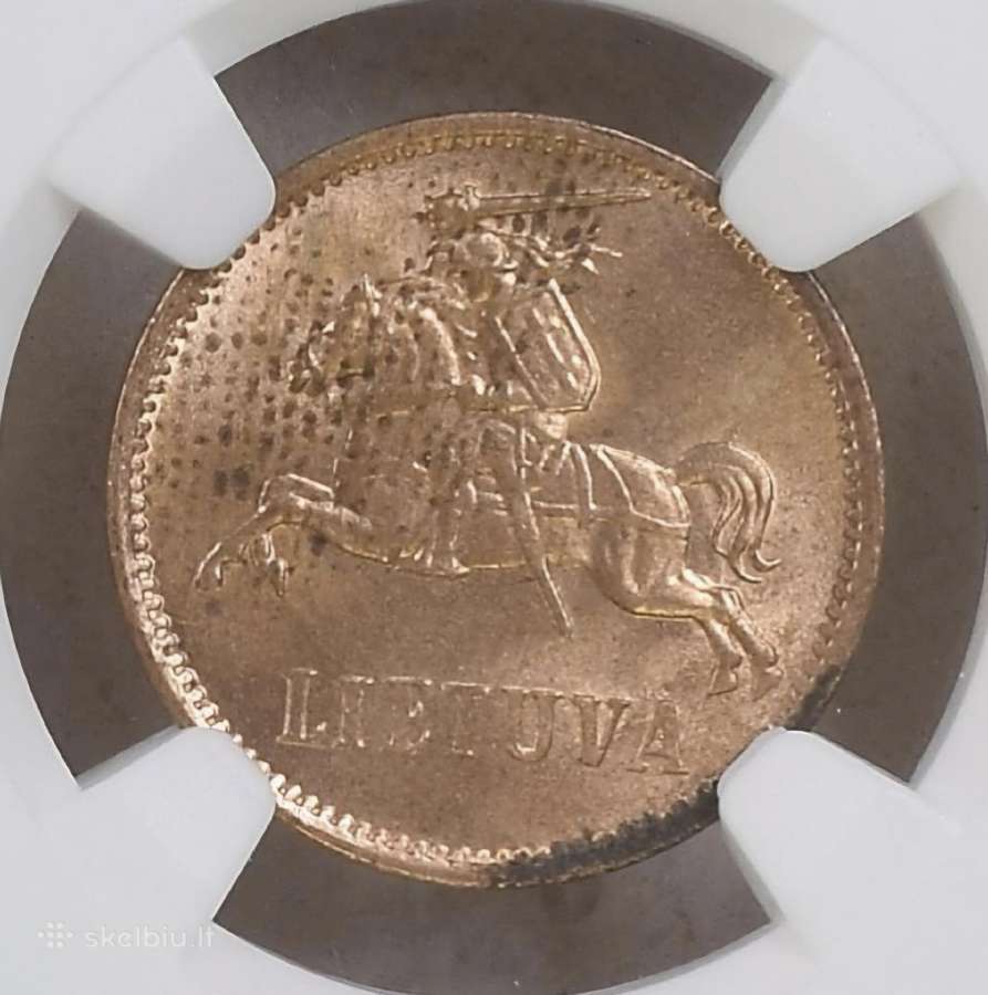 Lietuva 1936 m. 2 ct. Moneta. Ngc Ms63 Rb - nuotraukos Nr. 2