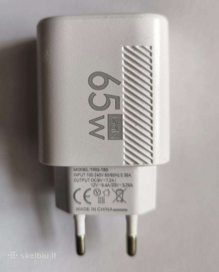 Naujas įkroviklis Gan 65w