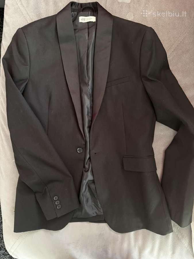 H&m juodas kostiuminis švarkas
