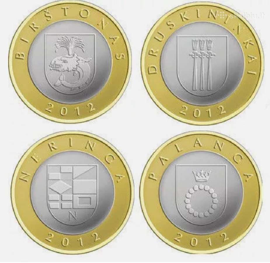 Lietuva 2 Litai x 4 monetų rinkinys 2012 m.