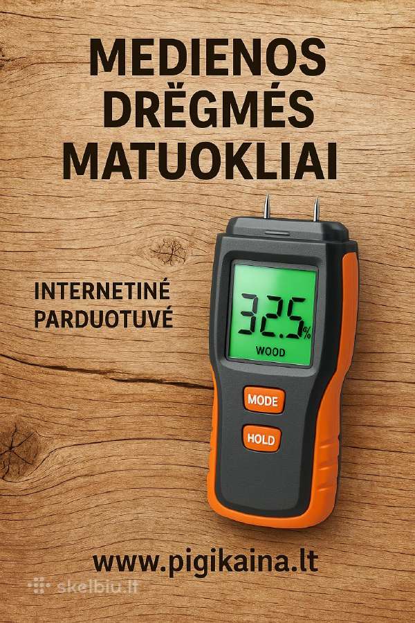Skaitmeninis medienos medzio drėgmės matuoklis