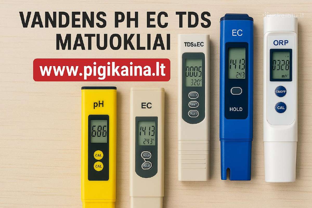 Ph, Ec, Tds, druskingumas,temp vandens matuoklis