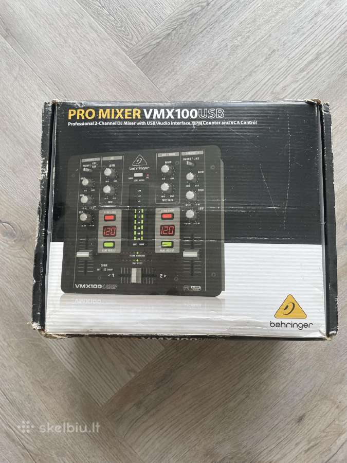 Behringer Vmx100usb Garsų Maišiklis 2 Kanalai Juod