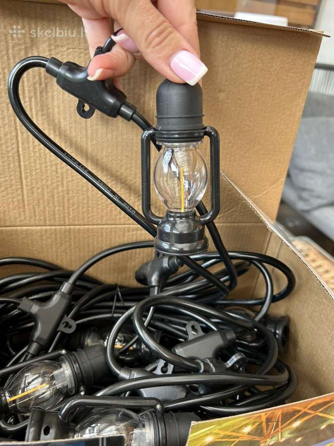 Lauko girlianda su saulės elementu 10m - nuotraukos Nr. 3