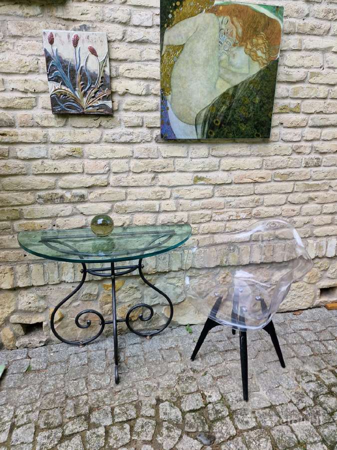 Vintažinis rankų darbo konsolinis staliukas - nuotraukos Nr. 26