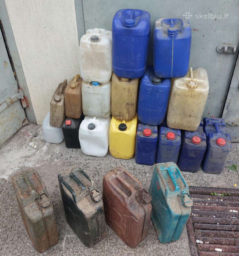 Plastikiniai, metaliniai kanistrai