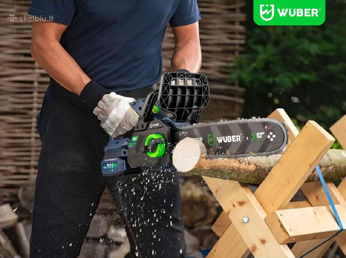 Akumuliatorinis grandininis pjūklas Wuber W04201, - nuotraukos Nr. 9