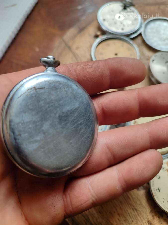 Seni kišeniniai laikrodžiai detalėms - nuotraukos Nr. 3