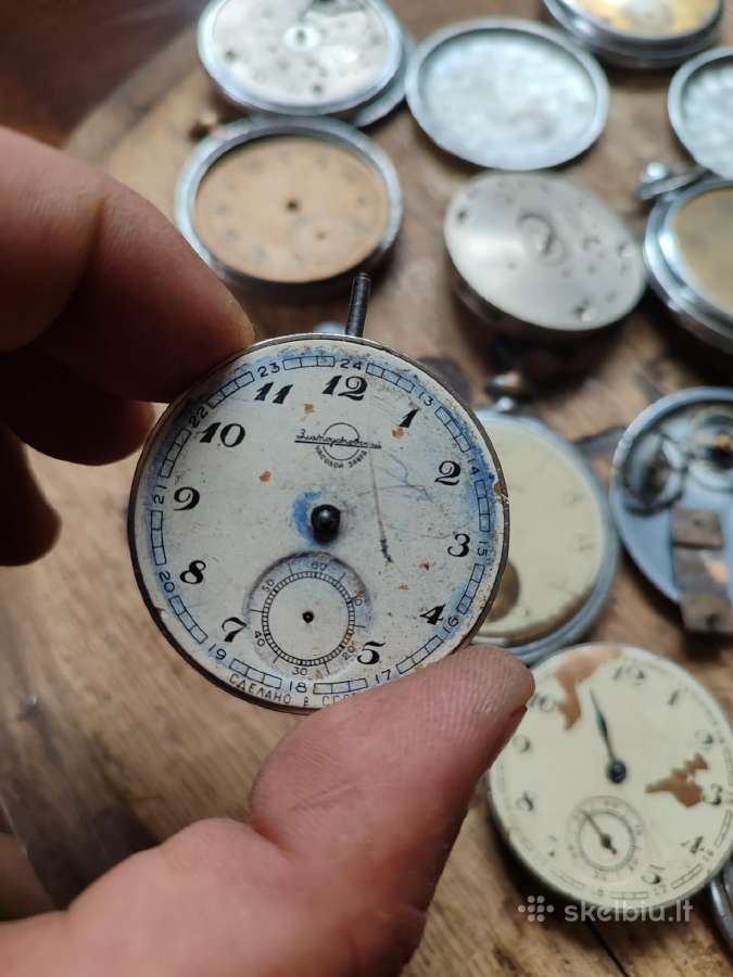 Seni kišeniniai laikrodžiai detalėms - nuotraukos Nr. 4