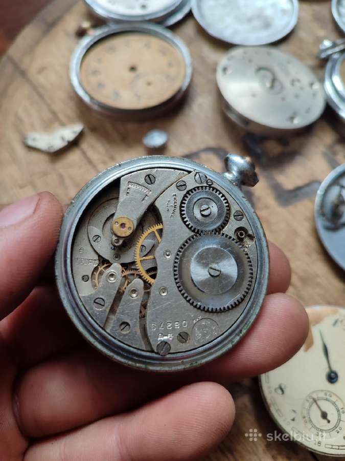 Seni kišeniniai laikrodžiai detalėms - nuotraukos Nr. 7