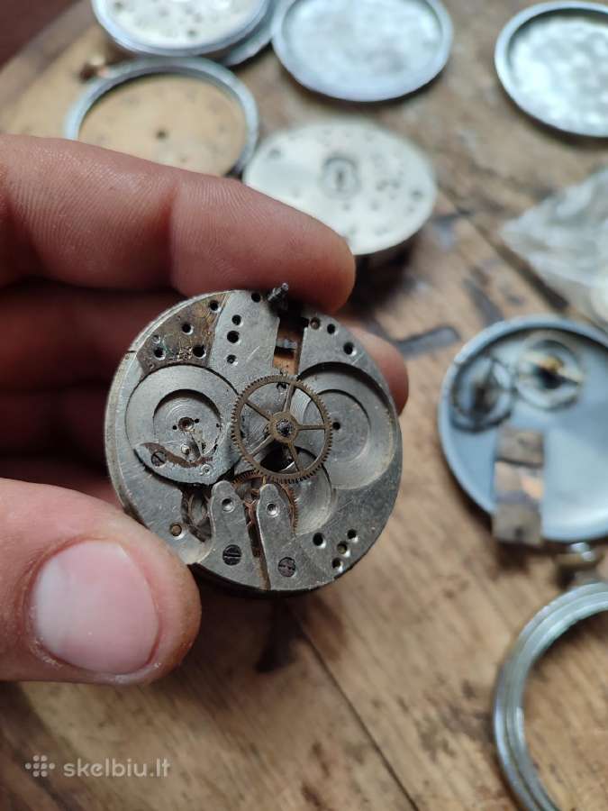 Seni kišeniniai laikrodžiai detalėms - nuotraukos Nr. 19