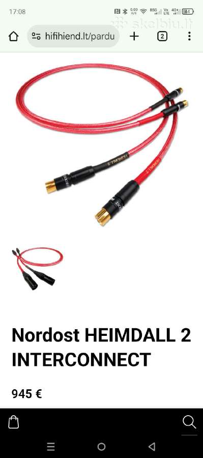 Nordost Heimdall 2 xlr kabelis - nuotraukos Nr. 4