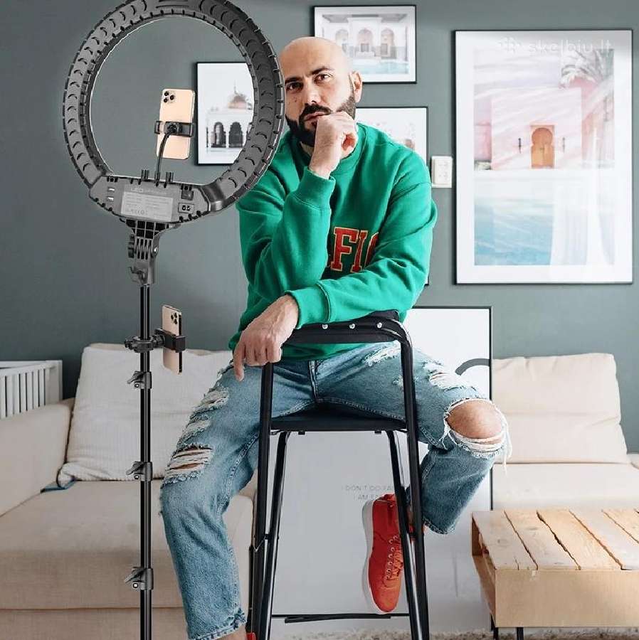 LED žiedinė lempa su telefono laikikliais - Pro - nuotraukos Nr. 8